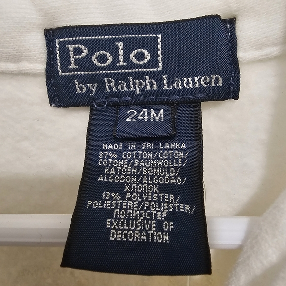 Polo Ralph Lauren 1/4 Zip Pullover Sweatshirt Second 7 Loop Collar Size 24M - Picture 13 of 15